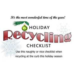 Holiday Recycling Checklist 2014