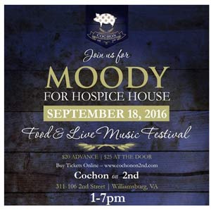 Moody for Hospice House – Food & Live Music Festival — September 18