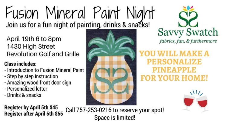 Fusion Mineral Paint Night! Register today, space is limited!