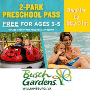 Time to get your FREE Busch Gardens Williamsburg & Water Country USA ...