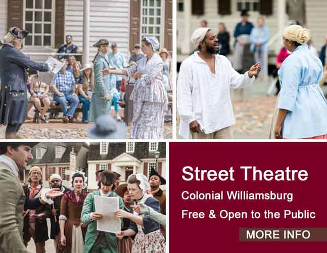 Street Theatre Colonial Williamsburg FREE