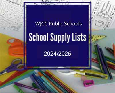 School Supplies Lists – WJCC Public Schools – 2024 / 2025