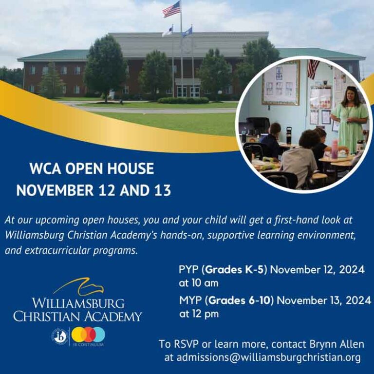 Williamsburg Christian Academy Open House