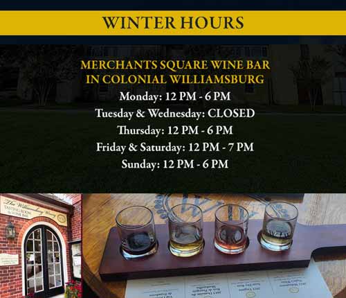 WINTER HOURS AT THE WINE BAR MERCHANTS SQUARE